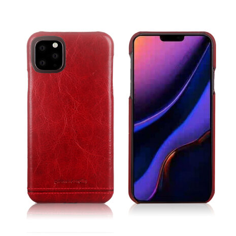 Pierre Cardin Pierre Cardin Apple iPhone 11 Pro Red Back cover case - Genuine Leather