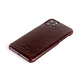 Pierre Cardin Pierre Cardin Apple iPhone 11 Pro Back-Cover hul Dunkelbraun - Genuine Leather Pierre Cardin Pierre Cardin Apple iPhone 11 Pro Back-Cover hul Dunkelbraun - Genuine Leather