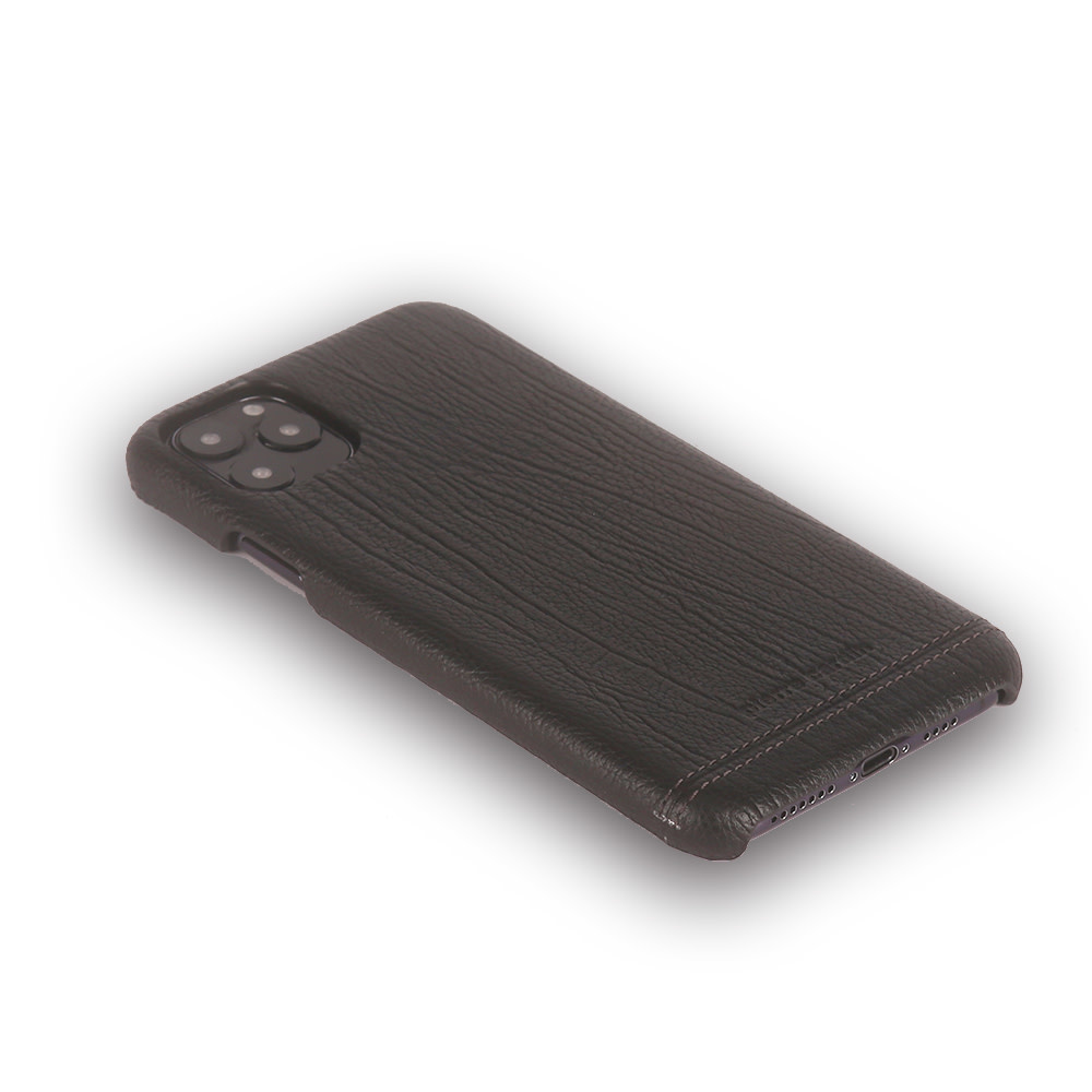 Pierre Cardin Pierre Cardin Apple iPhone 11 Pro Max Donker Bruin Backcover hoesje Genuine leather, foto 3 van 3