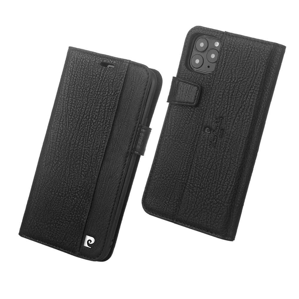 Pierre Cardin Pierre Cardin Apple iPhone 11 Pro Book-Case hul Schwarz - Genuine Leather Pierre Cardin Pierre Cardin Apple iPhone 11 Pro Book-Case hul Schwarz - Genuine Leather