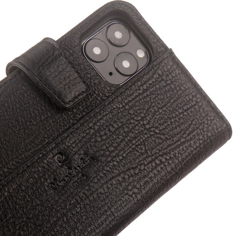 Pierre Cardin Pierre Cardin Apple iPhone 11 Pro Book-Case hul Schwarz - Genuine Leather Pierre Cardin Pierre Cardin Apple iPhone 11 Pro Book-Case hul Schwarz - Genuine Leather