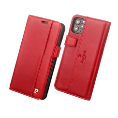 Pierre Cardin Apple iPhone 11 Pro Book-Case hul Rot - Genuine Leather