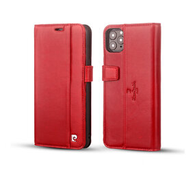 Pierre Cardin Pierre Cardin Rood hoesje iPhone 11 Pro Max - Book Case - Echt Leer Pierre Cardin Pierre Cardin Rood hoesje iPhone 11 Pro Max - Book Case - Echt Leer