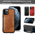 Pierre Cardin Pierre Cardin Apple iPhone 11 Pro Rouge Back cover coque Genuine Leather