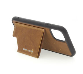 Pierre Cardin Pierre Cardin Apple iPhone 11 Back-Cover hul Braun - Genuine Leather Pierre Cardin Pierre Cardin Apple iPhone 11 Back-Cover hul Braun - Genuine Leather