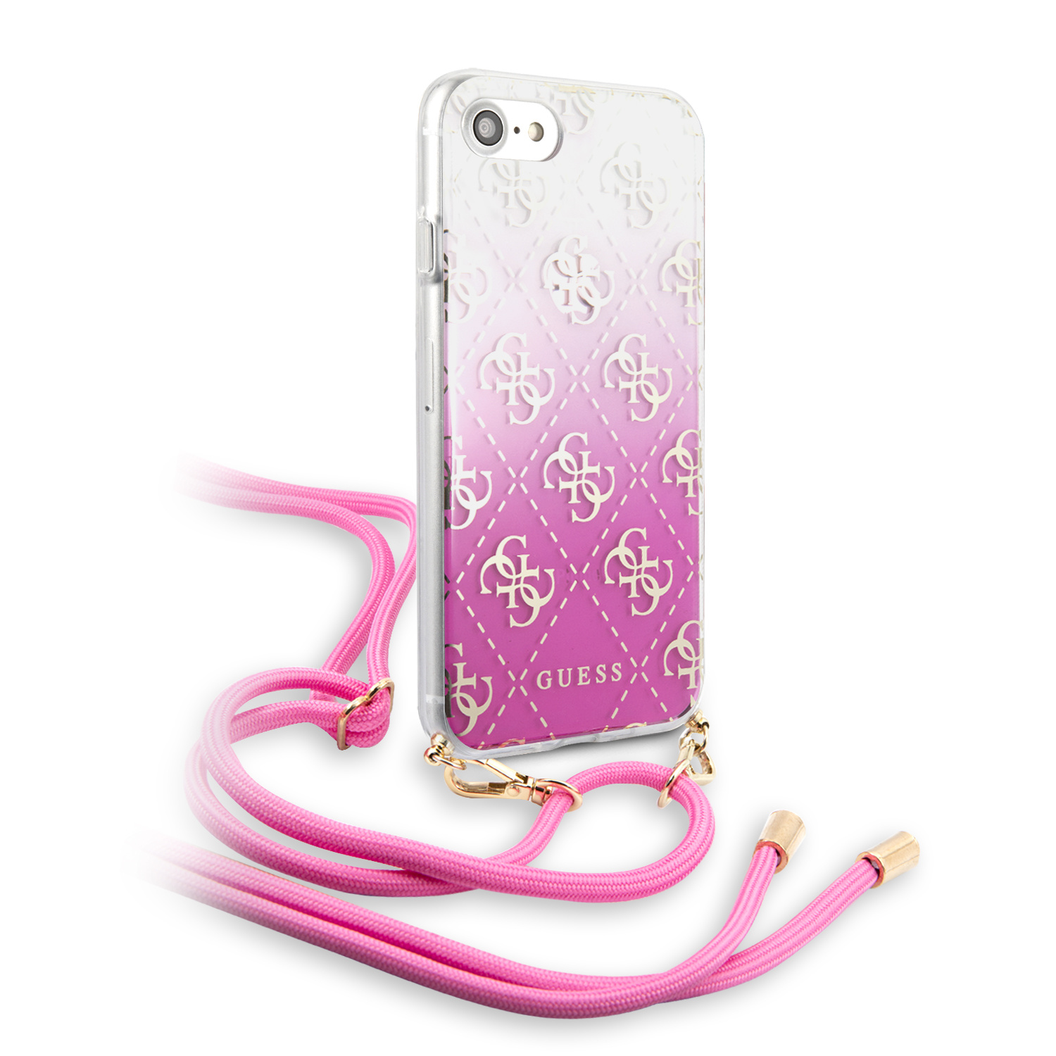 Robijn Woud Rauw Apple iPhone 7-8 Roze Guess Backcover hoesje GUHCI8WO4GPI - Electroplated -  GUHCI8WO4GPI - NT Mobiel Accessoires - Nederland