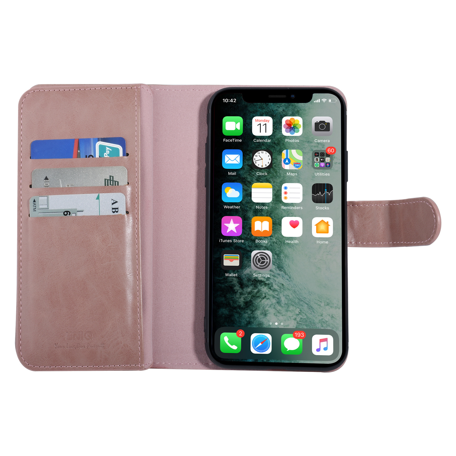 UNIQ Accessory UNIQ Accessory Roze hoesje iPhone XR - Book Case - Zachte huid, foto 6 van 6