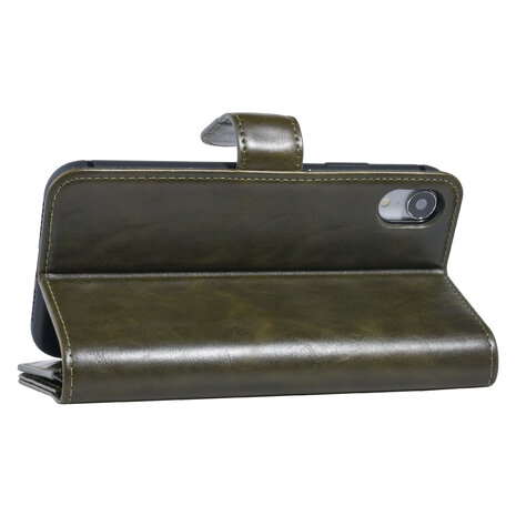 UNIQ Accessory UNIQ Accessory Apple iPhone XR Dark Green Soft Touch Book type case UNIQ Accessory UNIQ Accessory Apple iPhone XR Dark Green Soft Touch Book type case