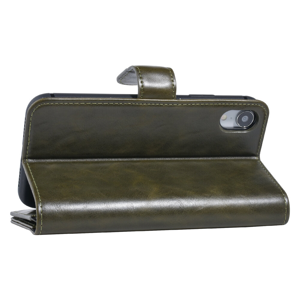 UNIQ Accessory UNIQ Accessory Apple iPhone XR Dark Green Soft Touch Book type case UNIQ Accessory UNIQ Accessory Apple iPhone XR Dark Green Soft Touch Book type case