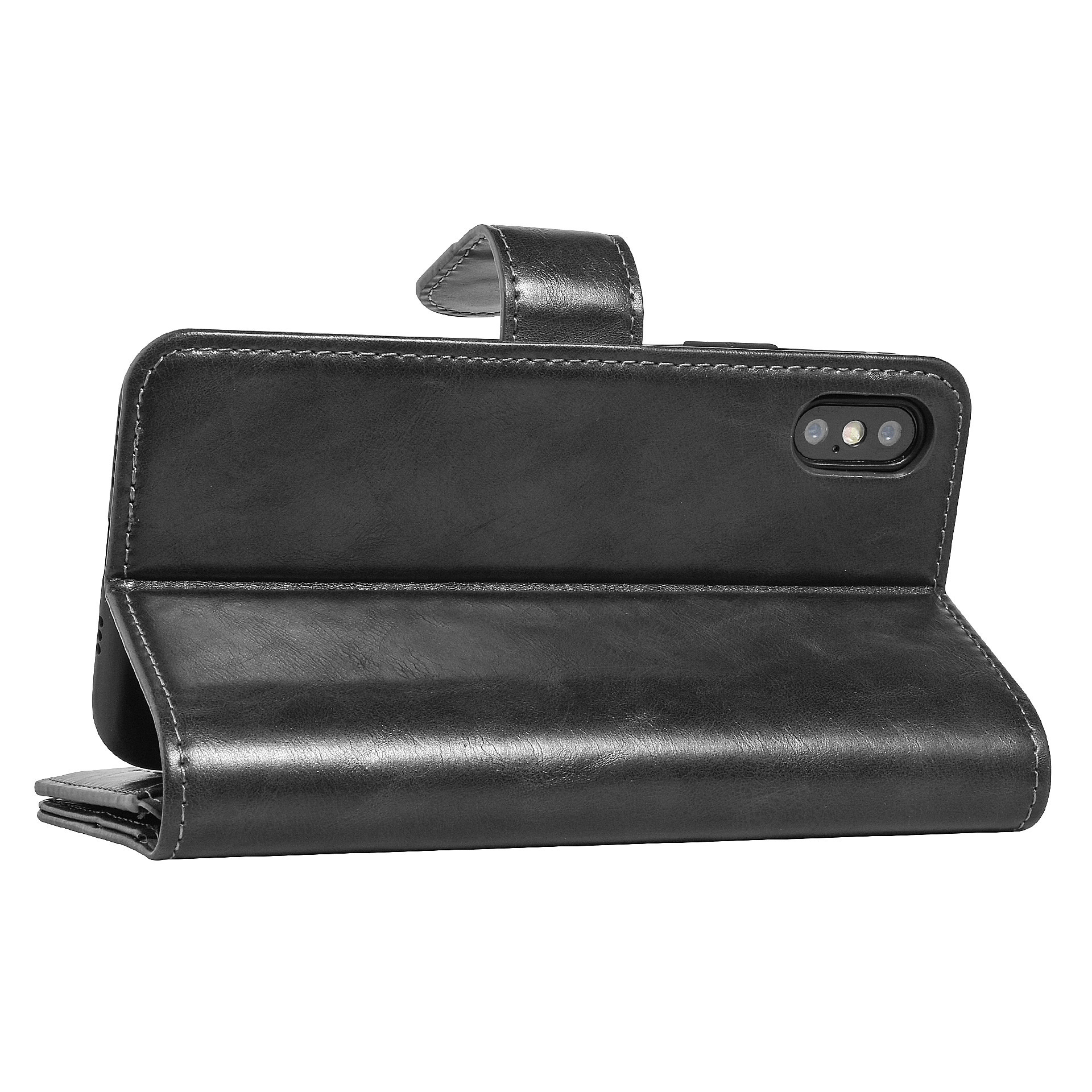 UNIQ Accessory UNIQ Accessory Zwart hoesje iPhone Xs Max - Book Case - Zachte huid, foto 4 van 6