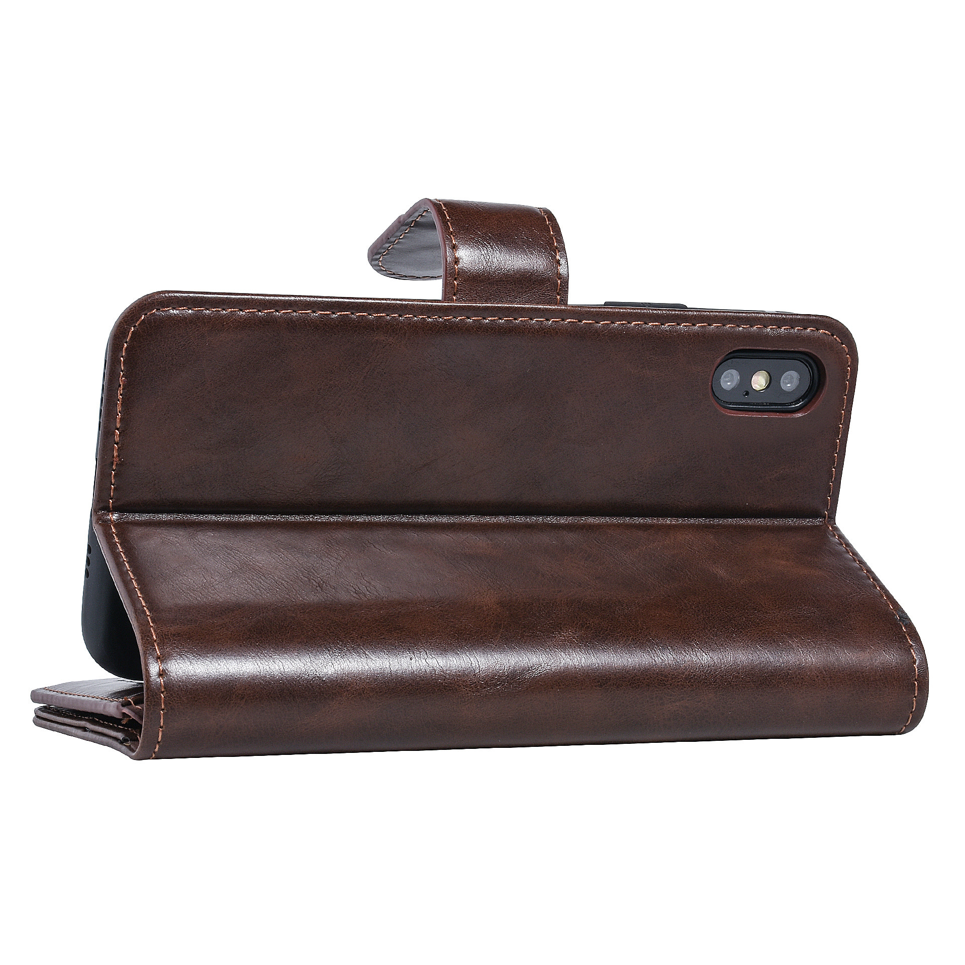 UNIQ Accessory UNIQ Accessory Bruin hoesje iPhone Xs Max - Book Case - Zachte huid, foto 6 van 6