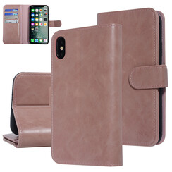 UNIQ Accessory Roze hoesje iPhone Xs Max - Book Case - Zachte huid