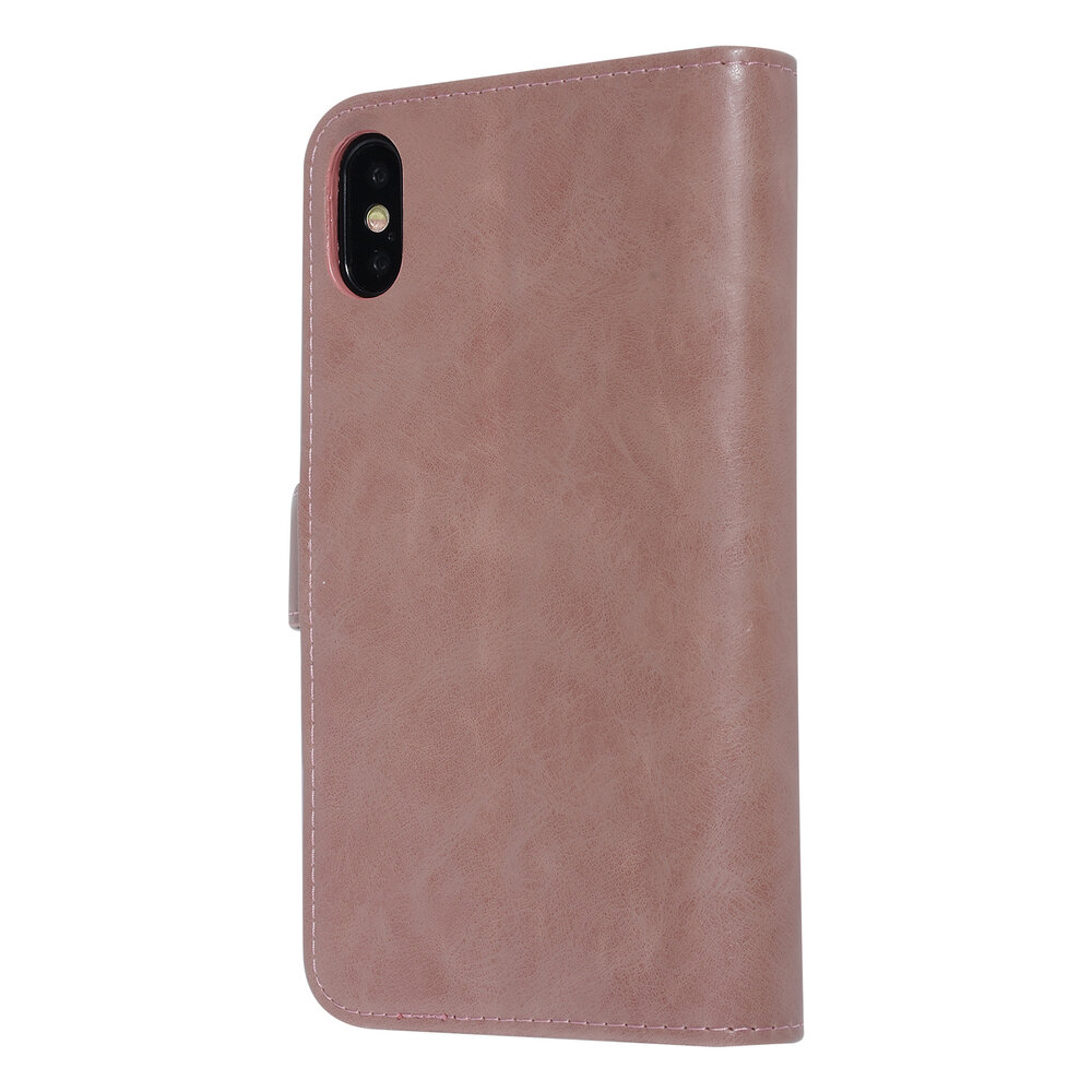 UNIQ Accessory UNIQ Accessory Roze hoesje iPhone Xs Max - Book Case - Zachte huid UNIQ Accessory UNIQ Accessory Roze hoesje iPhone Xs Max - Book Case - Zachte huid