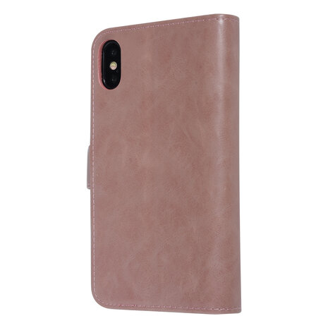 UNIQ Accessory UNIQ Accessory Roze hoesje iPhone Xs Max - Book Case - Zachte huid UNIQ Accessory UNIQ Accessory Roze hoesje iPhone Xs Max - Book Case - Zachte huid