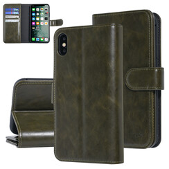 UNIQ Accessory iPhone Xs Max Donkelgrün Sanfte Berührung Book-Case hul