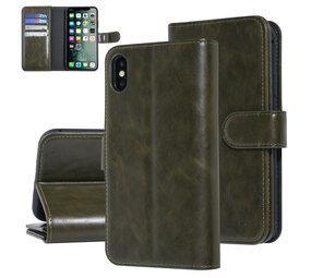 UNIQ Accessory UNIQ Accessory DonkerGroen hoesje iPhone Xs Max - Book Case - Zachte huid UNIQ Accessory UNIQ Accessory DonkerGroen hoesje iPhone Xs Max - Book Case - Zachte huid