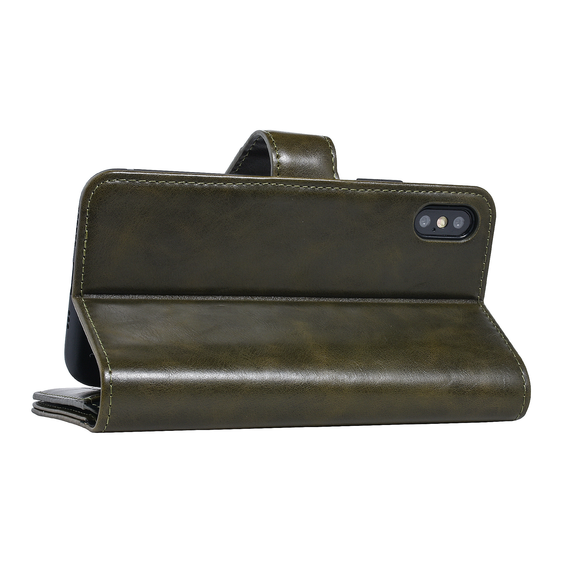 UNIQ Accessory UNIQ Accessory DonkerGroen hoesje iPhone Xs Max - Book Case - Zachte huid, foto 3 van 6