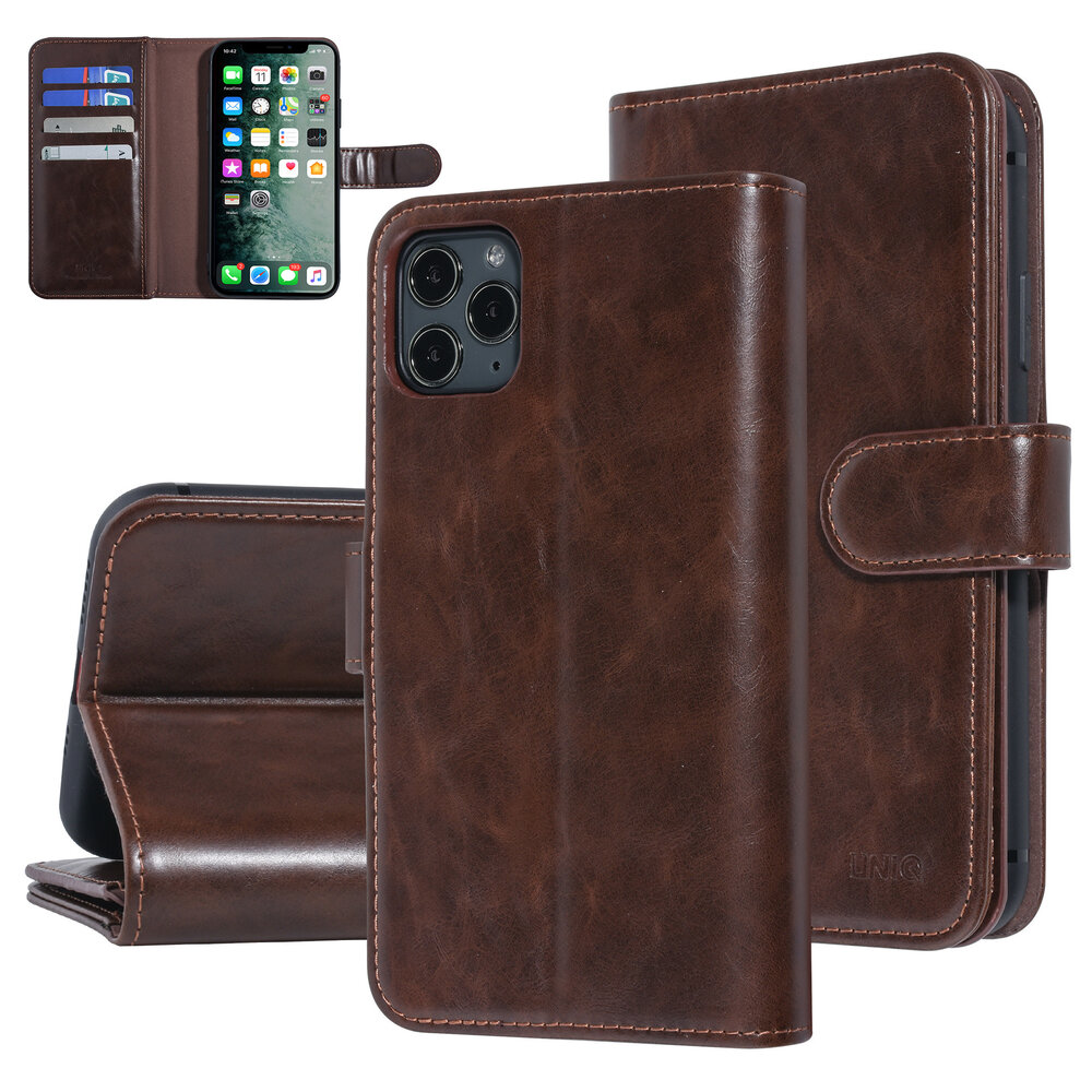 UNIQ Accessory UNIQ Accessory iPhone 11 Pro Max Marron Doux au toucher Book type housse UNIQ Accessory UNIQ Accessory iPhone 11 Pro Max Marron Doux au toucher Book type housse