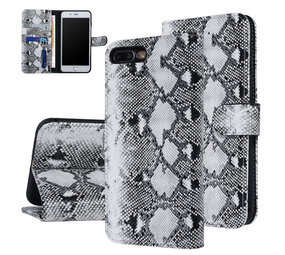 UNIQ Accessory UNIQ Accessory Zwart en Wit Slangenleer hoesje voor iPhone 7-8 Plus - Book Case UNIQ Accessory UNIQ Accessory Zwart en Wit Slangenleer hoesje voor iPhone 7-8 Plus - Book Case