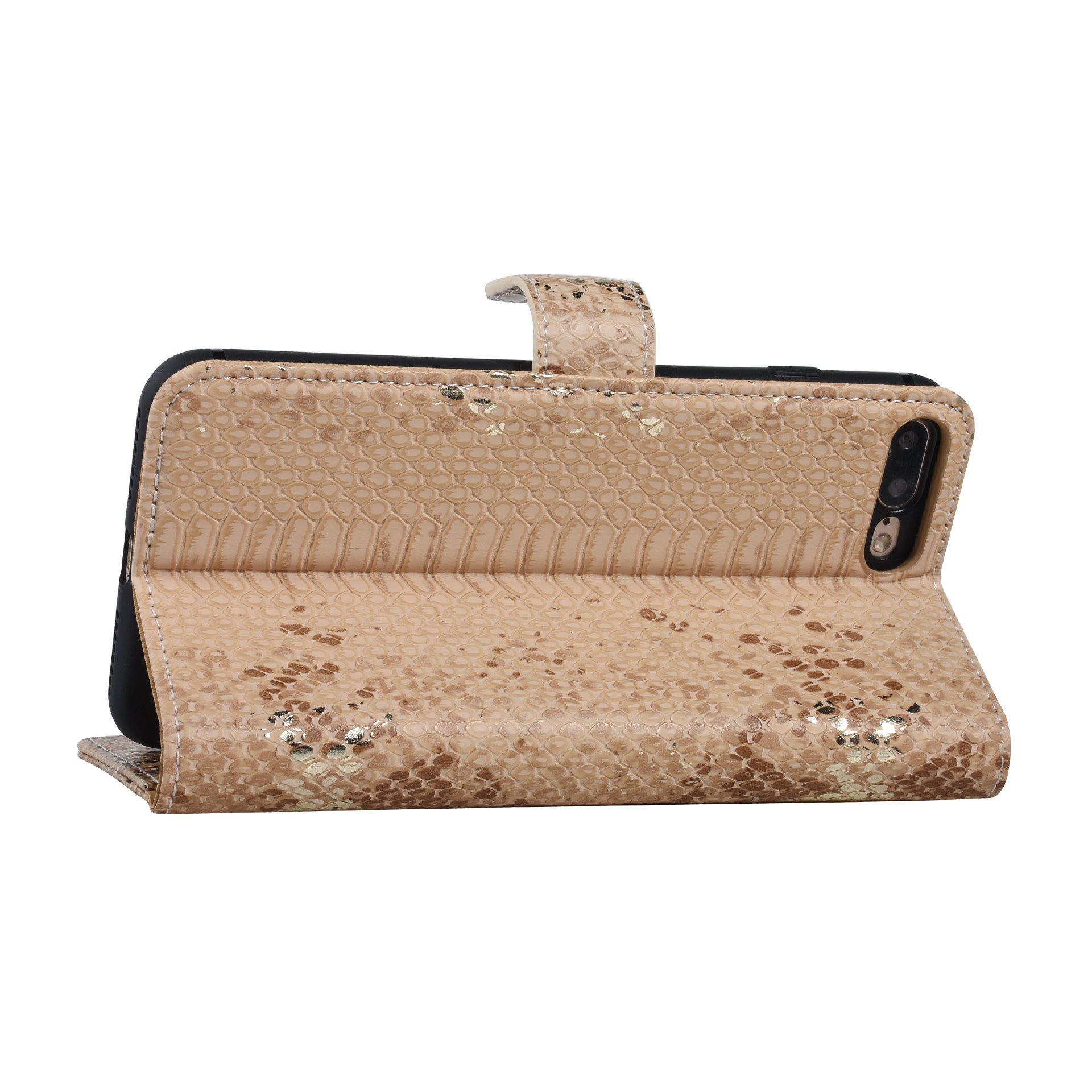 UNIQ Accessory UNIQ Accessory Goud Slangenleer hoesje voor iPhone 7-8 Plus - Book Case, foto 4 van 6