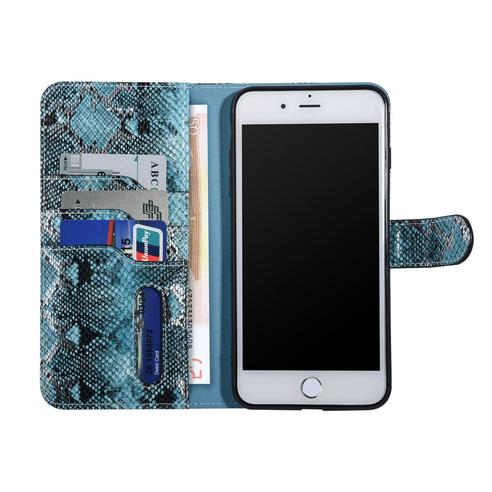 UNIQ Accessory UNIQ Accessory iPhone 7-8 Plus Schwarz und Grun Schlangenhaut Book-Case hul UNIQ Accessory UNIQ Accessory iPhone 7-8 Plus Schwarz und Grun Schlangenhaut Book-Case hul