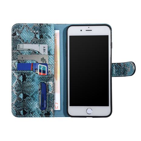 UNIQ Accessory UNIQ Accessory iPhone 7-8 Plus Schwarz und Grun Schlangenhaut Book-Case hul UNIQ Accessory UNIQ Accessory iPhone 7-8 Plus Schwarz und Grun Schlangenhaut Book-Case hul