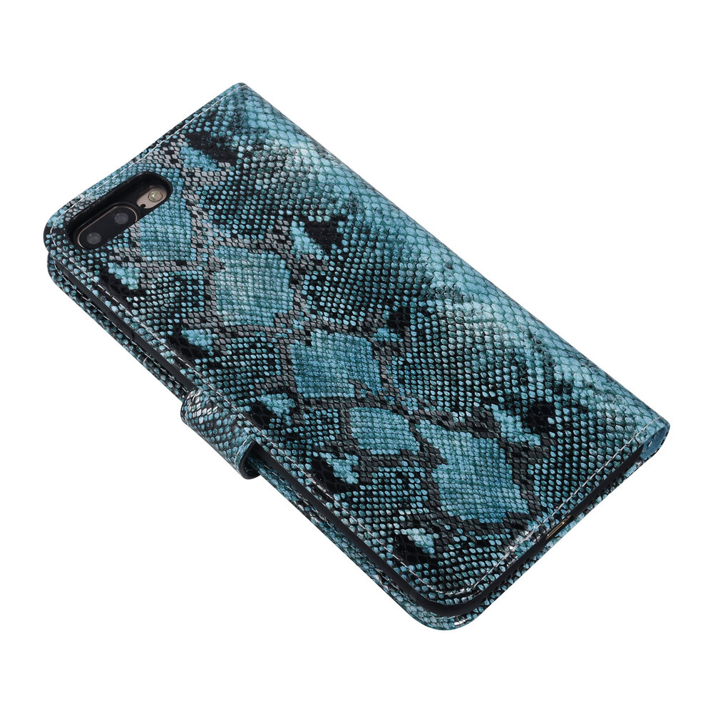 UNIQ Accessory UNIQ Accessory iPhone 7-8 Plus Schwarz und Grun Schlangenhaut Book-Case hul UNIQ Accessory UNIQ Accessory iPhone 7-8 Plus Schwarz und Grun Schlangenhaut Book-Case hul