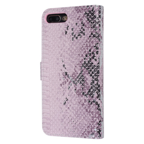 UNIQ Accessory UNIQ Accessory Roze Slangenleer hoesje voor iPhone 7-8 Plus - Book Case UNIQ Accessory UNIQ Accessory Roze Slangenleer hoesje voor iPhone 7-8 Plus - Book Case
