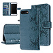 UNIQ Accessory UNIQ Accessory Turquoise Slangenleer hoesje voor iPhone 7-8 Plus - Book Case UNIQ Accessory UNIQ Accessory Turquoise Slangenleer hoesje voor iPhone 7-8 Plus - Book Case