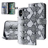 UNIQ Accessory UNIQ Accessory Zwart en Wit Slangenleer hoesje voor iPhone X-Xs - Book Case UNIQ Accessory UNIQ Accessory Zwart en Wit Slangenleer hoesje voor iPhone X-Xs - Book Case