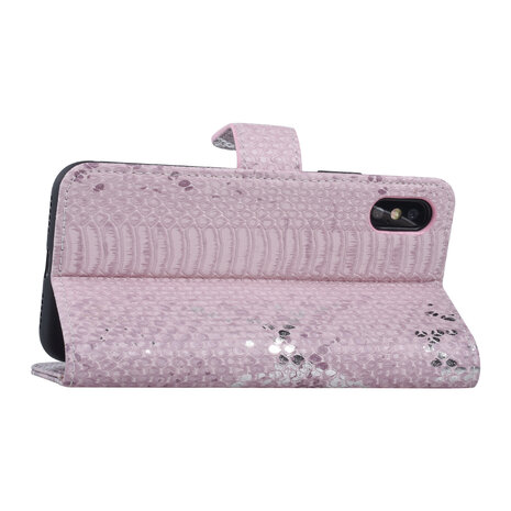 UNIQ Accessory UNIQ Accessory iPhone X-Xs Rose Peau de serpent Book type housse UNIQ Accessory UNIQ Accessory iPhone X-Xs Rose Peau de serpent Book type housse