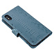 UNIQ Accessory UNIQ Accessory Turquoise Slangenleer hoesje voor iPhone X-Xs - Book Case UNIQ Accessory UNIQ Accessory Turquoise Slangenleer hoesje voor iPhone X-Xs - Book Case