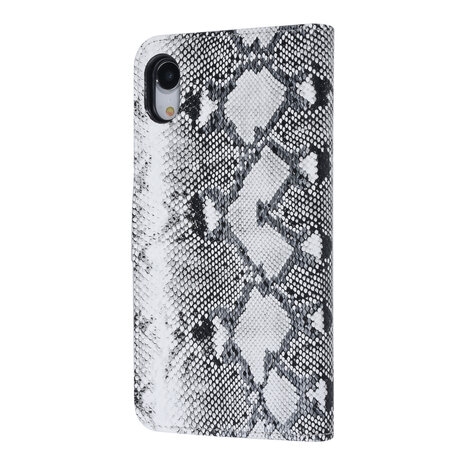 UNIQ Accessory UNIQ Accessory Apple iPhone XR Black and White Snakeskin Book type case UNIQ Accessory UNIQ Accessory Apple iPhone XR Black and White Snakeskin Book type case