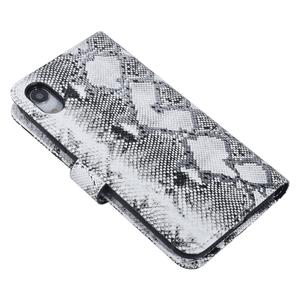 UNIQ Accessory UNIQ Accessory Apple iPhone XR Black and White Snakeskin Book type case UNIQ Accessory UNIQ Accessory Apple iPhone XR Black and White Snakeskin Book type case