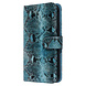UNIQ Accessory UNIQ Accessory Zwart en Blauw Slangenleer hoesje voor iPhone XR - Book Case UNIQ Accessory UNIQ Accessory Zwart en Blauw Slangenleer hoesje voor iPhone XR - Book Case