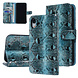 UNIQ Accessory UNIQ Accessory Zwart en Blauw Slangenleer hoesje voor iPhone XR - Book Case UNIQ Accessory UNIQ Accessory Zwart en Blauw Slangenleer hoesje voor iPhone XR - Book Case