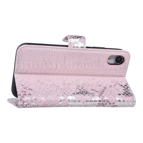 UNIQ Accessory UNIQ Accessory Apple iPhone XR Pink Snakeskin Book type case UNIQ Accessory UNIQ Accessory Apple iPhone XR Pink Snakeskin Book type case