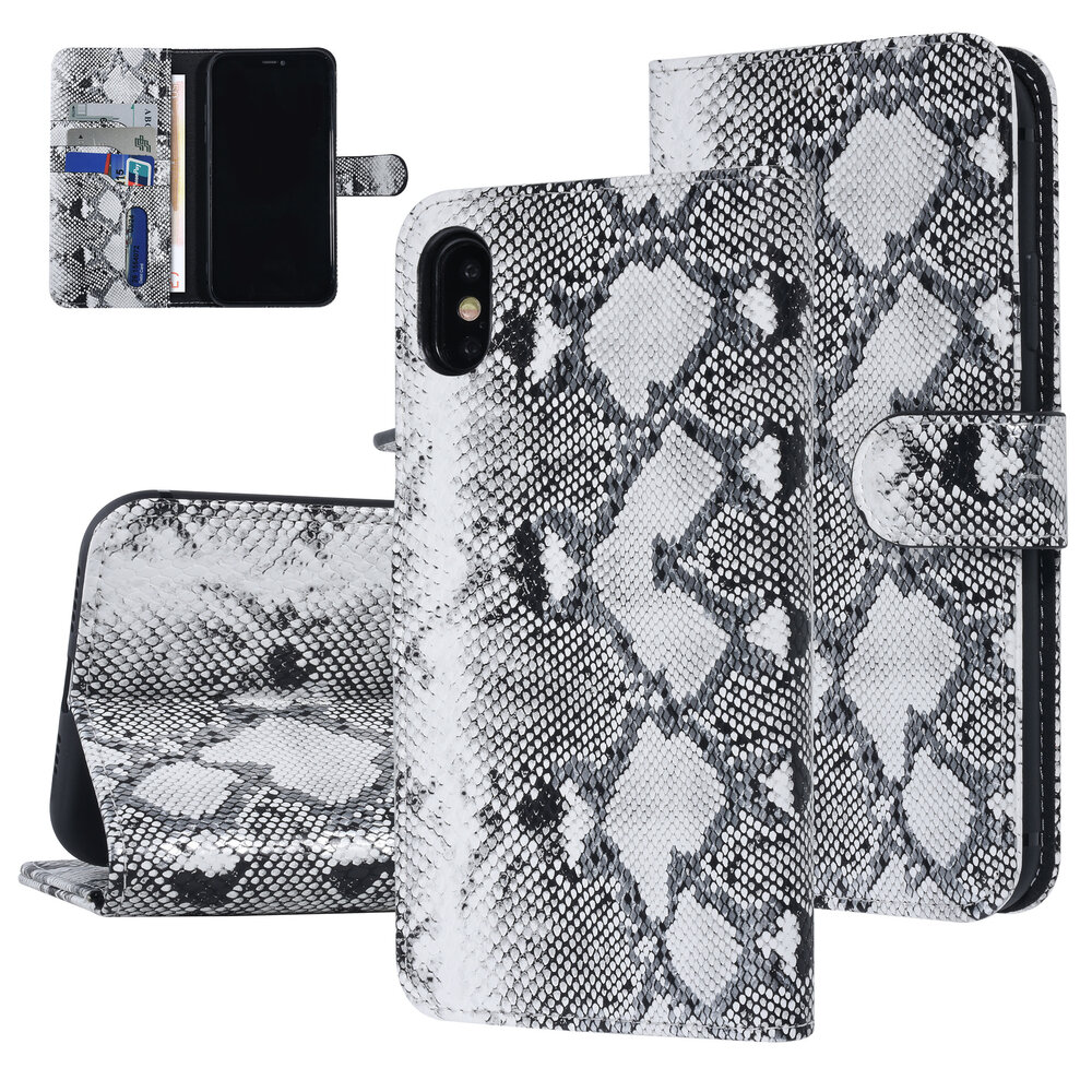 UNIQ Accessory UNIQ Accessory iPhone Xs Max Noir et Blanc Peau de serpent Book type housse UNIQ Accessory UNIQ Accessory iPhone Xs Max Noir et Blanc Peau de serpent Book type housse
