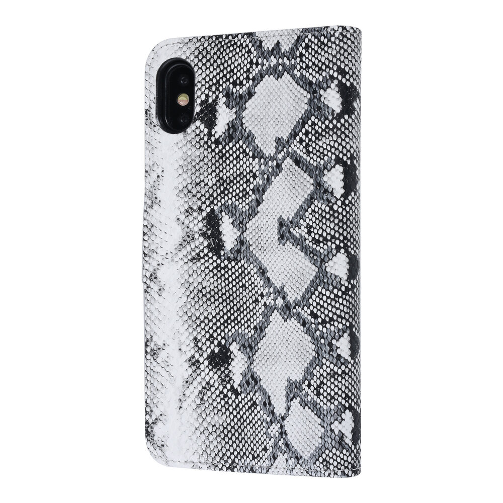 UNIQ Accessory UNIQ Accessory Apple iPhone Xs Max Black and White Snakeskin Book type case UNIQ Accessory UNIQ Accessory Apple iPhone Xs Max Black and White Snakeskin Book type case