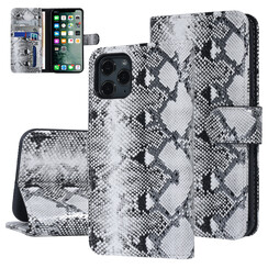 UNIQ Accessory iPhone 11 Pro Schwars und Weiss Schlangenhaut Book-Case hul