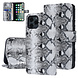 UNIQ Accessory UNIQ Accessory Apple iPhone 11 Pro Black and White Snakeskin Book type case UNIQ Accessory UNIQ Accessory Apple iPhone 11 Pro Black and White Snakeskin Book type case