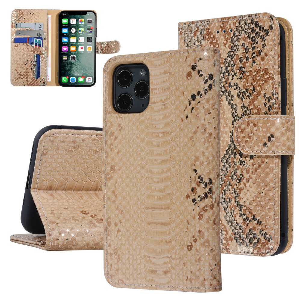 UNIQ Accessory UNIQ Accessory Apple iPhone 11 Pro Gold Snakeskin Book type case UNIQ Accessory UNIQ Accessory Apple iPhone 11 Pro Gold Snakeskin Book type case
