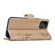 UNIQ Accessory UNIQ Accessory Goud Slangenleer hoesje voor iPhone 11 Pro - Book Case UNIQ Accessory UNIQ Accessory Goud Slangenleer hoesje voor iPhone 11 Pro - Book Case