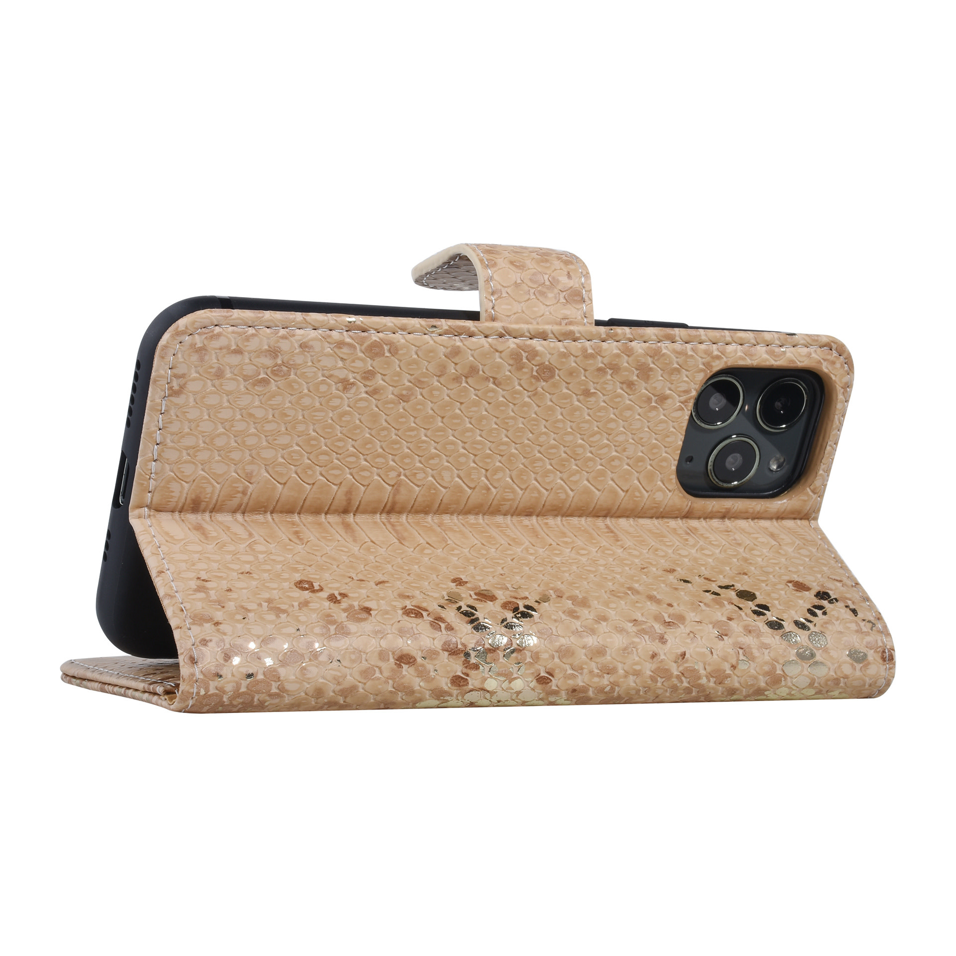 UNIQ Accessory UNIQ Accessory Goud Slangenleer hoesje voor iPhone 11 Pro - Book Case, foto 4 van 6