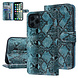 UNIQ Accessory UNIQ Accessory iPhone 11 Pro Schwarz und Grun Schlangenhaut Book-Case hul UNIQ Accessory UNIQ Accessory iPhone 11 Pro Schwarz und Grun Schlangenhaut Book-Case hul