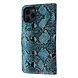 UNIQ Accessory UNIQ Accessory Zwart en Blauw Slangenleer hoesje voor iPhone 11 Pro - Book Case UNIQ Accessory UNIQ Accessory Zwart en Blauw Slangenleer hoesje voor iPhone 11 Pro - Book Case