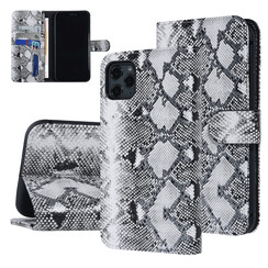 UNIQ Accessory iPhone 11 Pro Max Schwars und Weiss Schlangenhaut Book-Case hul