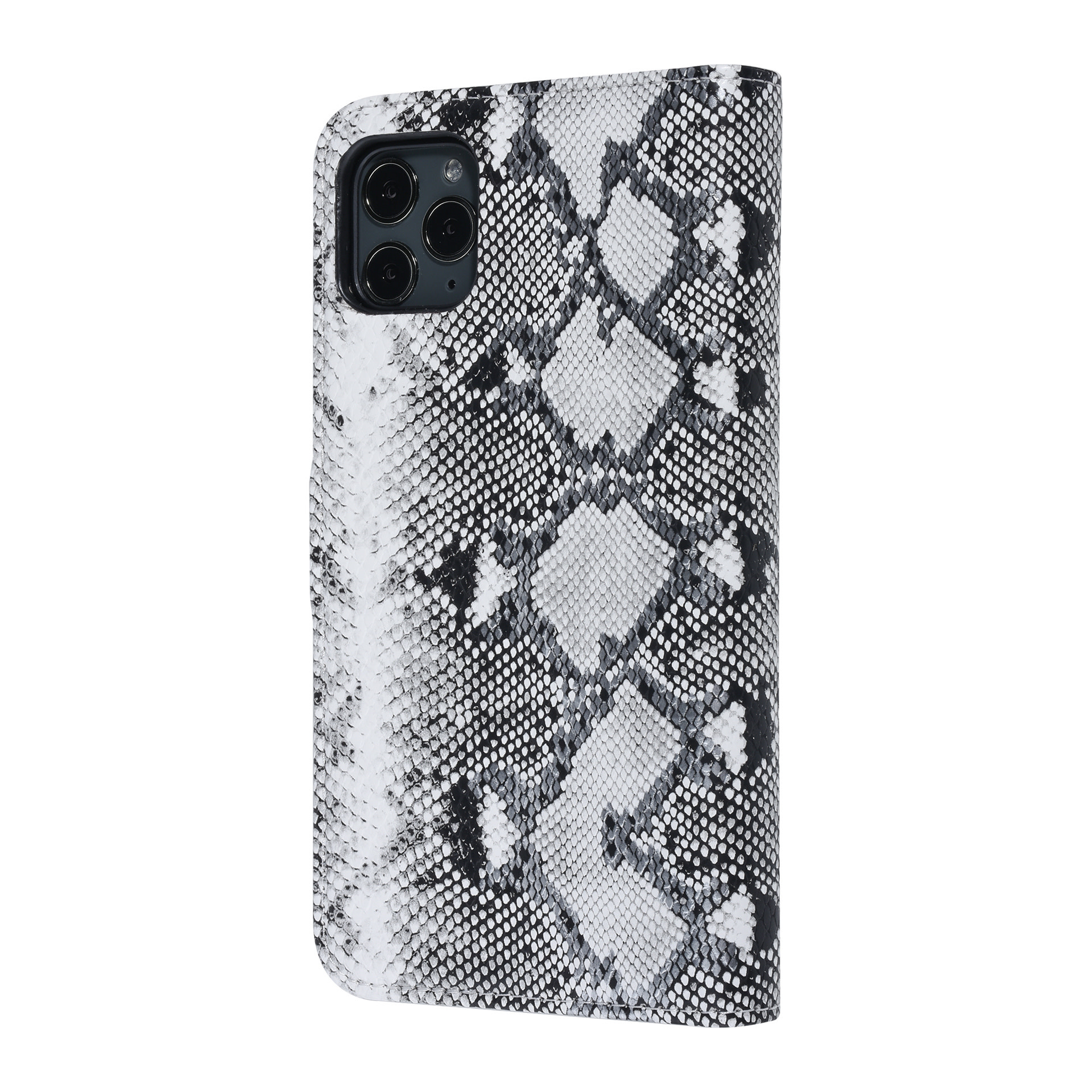 UNIQ Accessory UNIQ Accessory Zwart en Wit Slangenleer hoesje voor iPhone 11 Pro Max - Book Case, foto 5 van 6