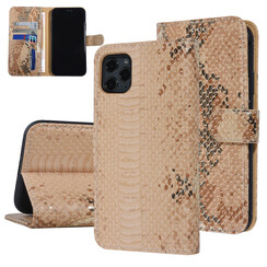 UNIQ Accessory iPhone 11 Pro Max Or Peau de serpent Book type housse