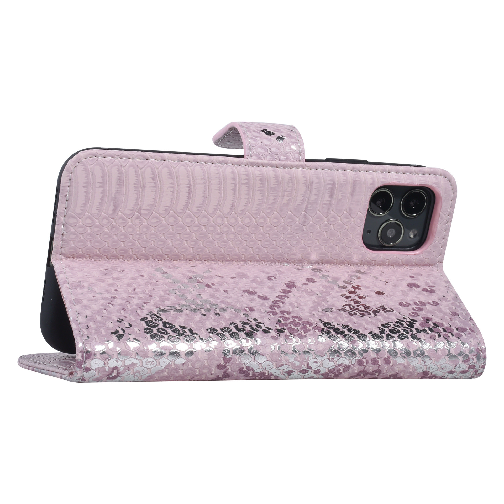 UNIQ Accessory UNIQ Accessory Roze Slangenleer hoesje voor iPhone 11 Pro Max - Book Case, foto 4 van 6